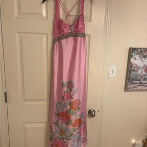 Free People Pink Floral Maxi Dress